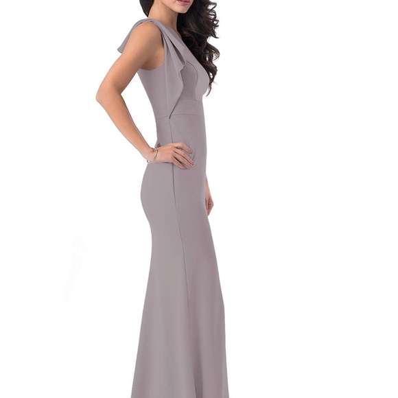 Azazie Dresses & Skirts - Azazie Rinna Dusk Flowy One Shoulder Stretch Crepe Dress